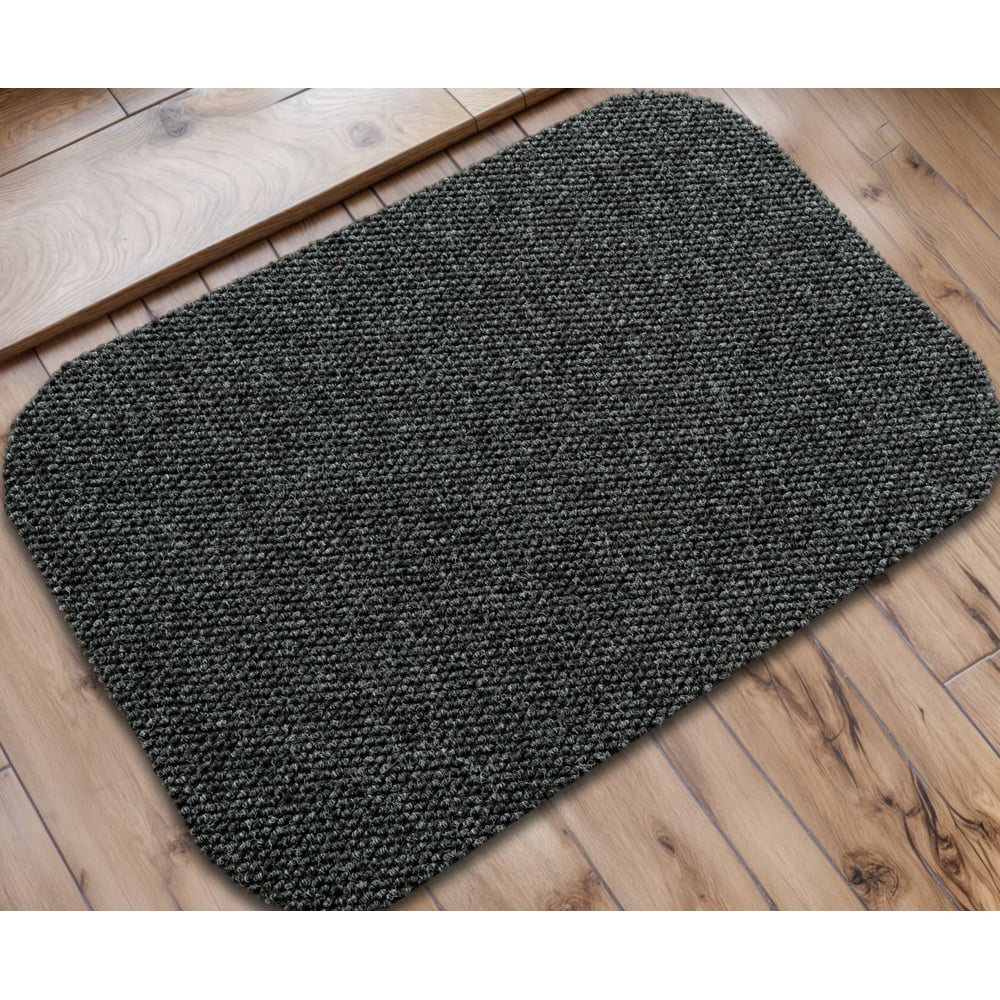 Изображение товара Коврик придверный текстильный HAMAT БАСТИЯ влаговпитывающий 50x80 см антрацит