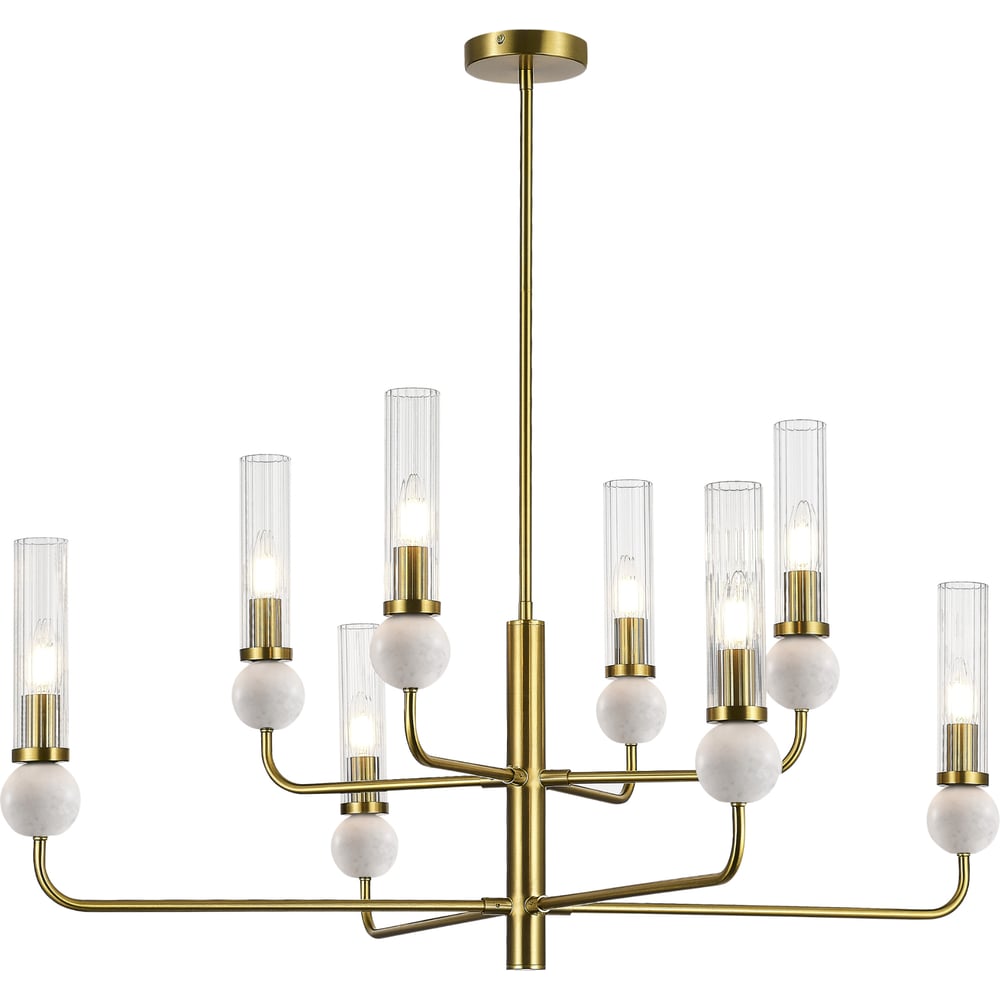 Изображение товара Светильник потолочный ST LUCE SL1244.303.08 латунь/прозрачный, E14, 8x40W