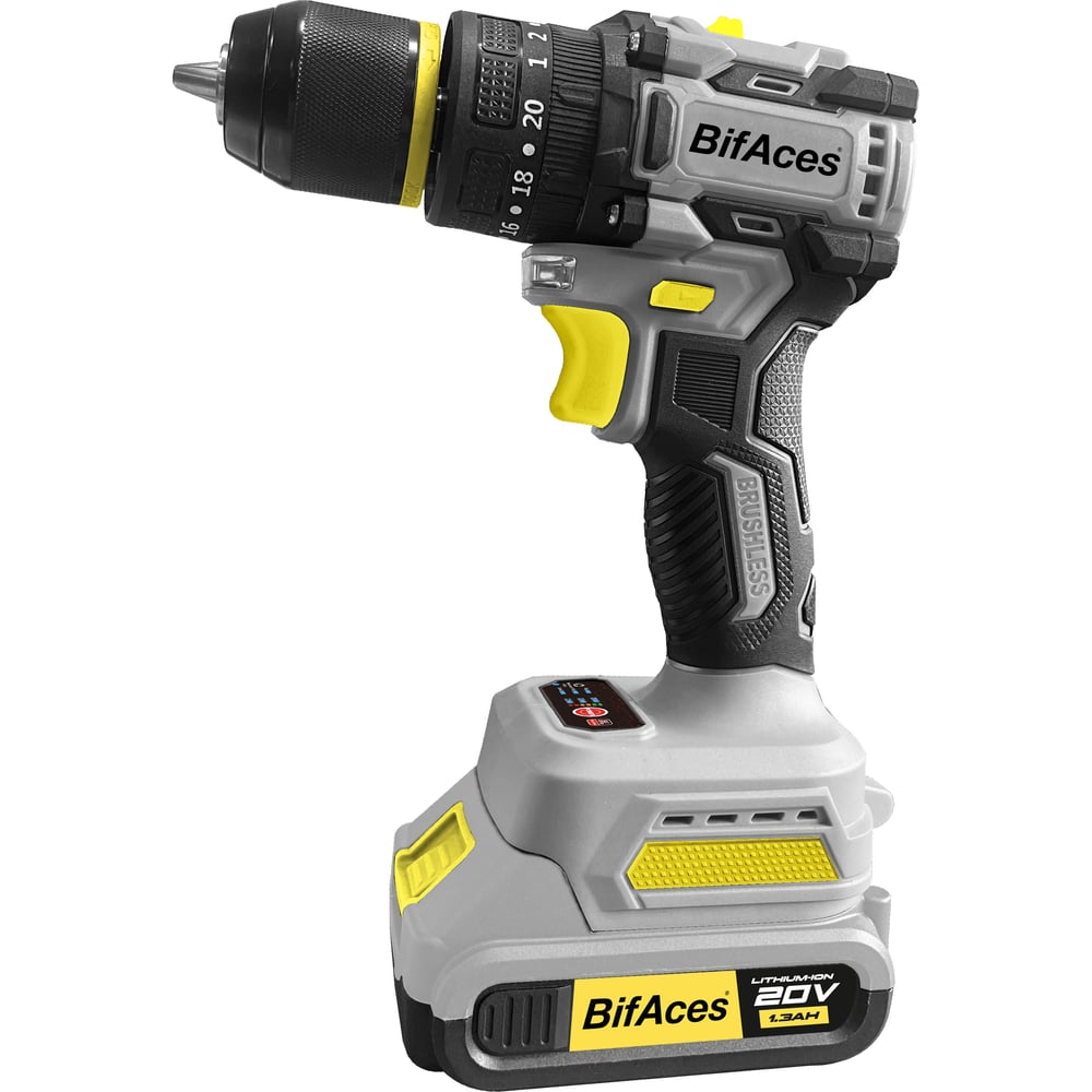 Изображение товара Аккумуляторная ударная дрель-шуруповерт BifAces DLID-20-A 20 В Li-Ion полупрофессиональный