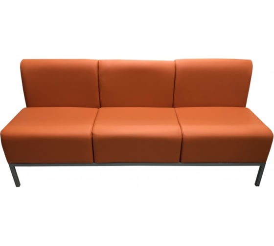 Изображение товара Диван Мягкий офис Компакт трехместный оранжевый МТКОМ301ОР
