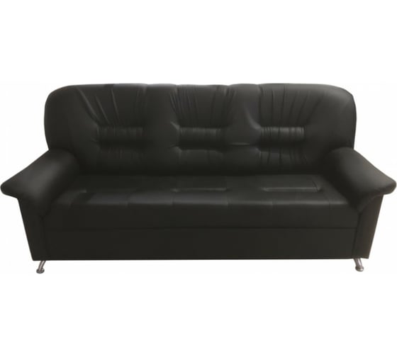 Изображение товара Диван Мягкий офис Премьер трехместный черный ПРМ301ЧН