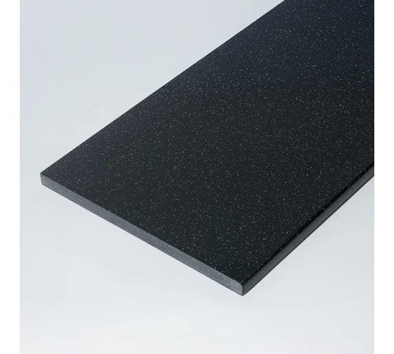 Изображение товара Подоконник из искусственного камня BNV 1200х350х20мм, черный гранит, глянцевая поверхность 4603307468397