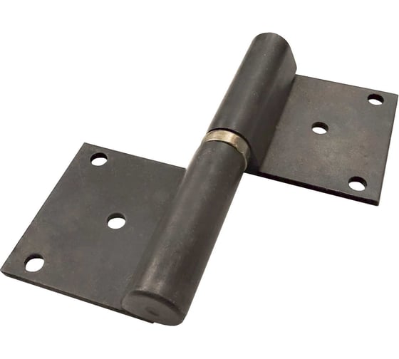 Изображение товара Петля гаражная на площадке Левша 140Х20Х47 под крепеж с оксидным покрытием (воронение), левая У1-9200.Чл