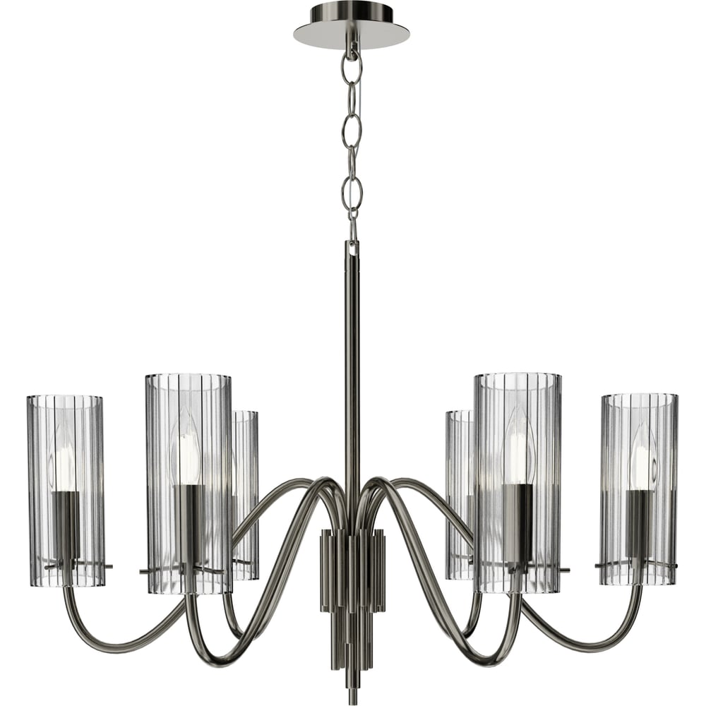 Изображение товара Подвесной светильник ST LUCE никиль 6x40 Вт прозрачный никель стиль модерн