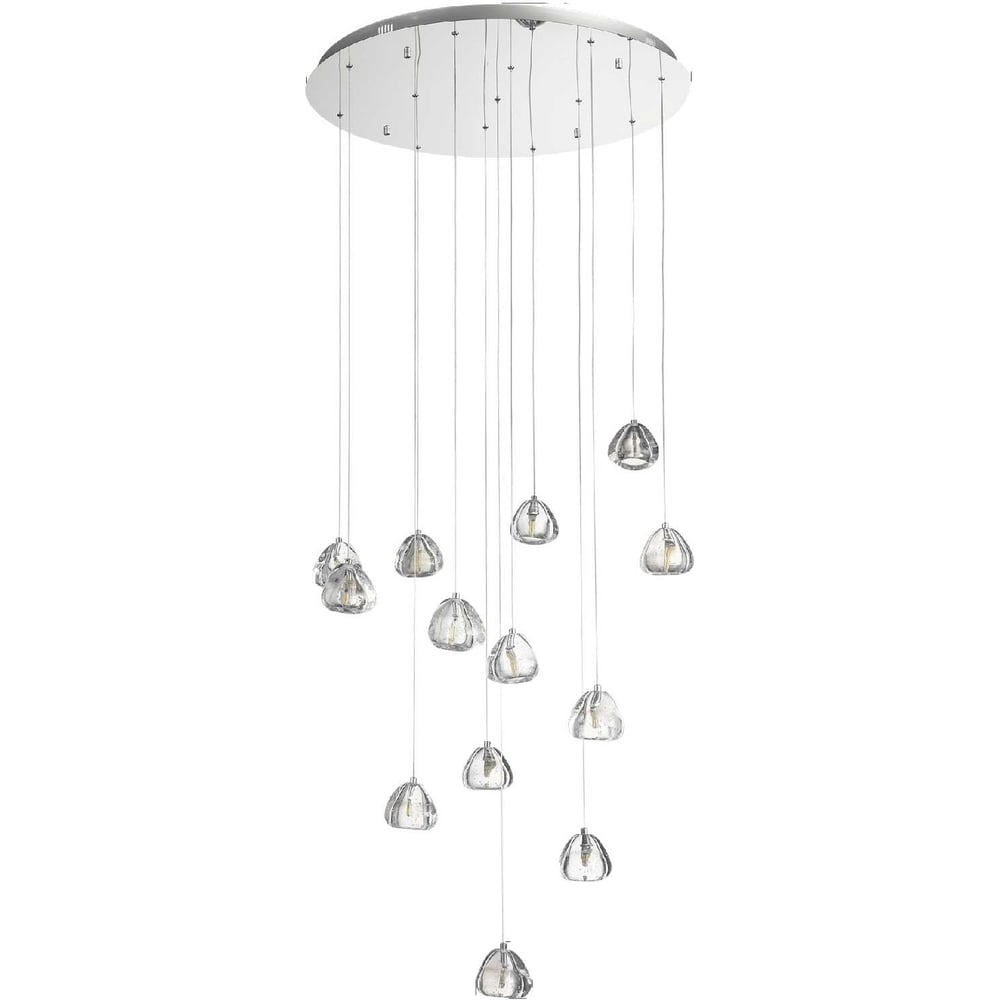 Изображение товара Светильник подвесной ST LUCE хром/прозрачный с пузырьками воздуха LED 13*3W 3000K SL6017.101.13