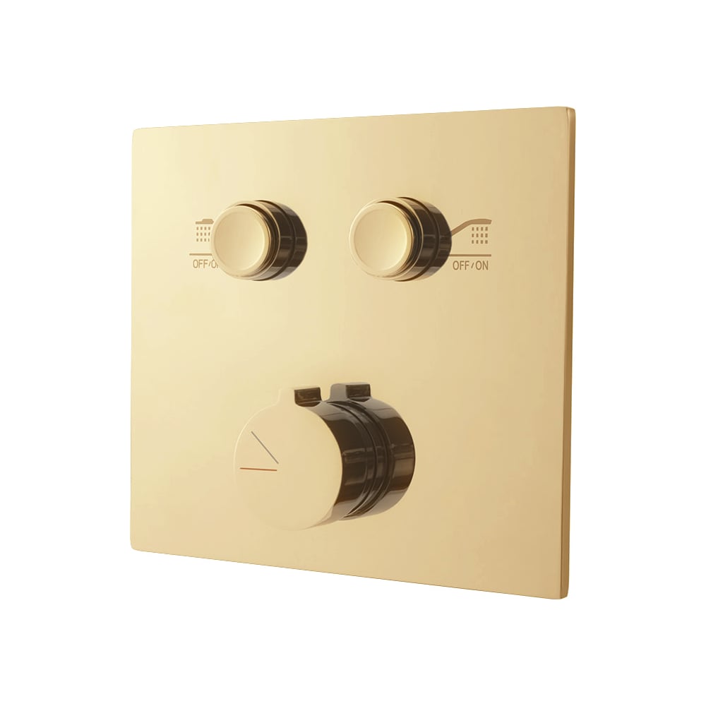 Изображение товара Встраиваемый термостатический смеситель для душа VINCEA VSCV-421BG4 золото брашированное