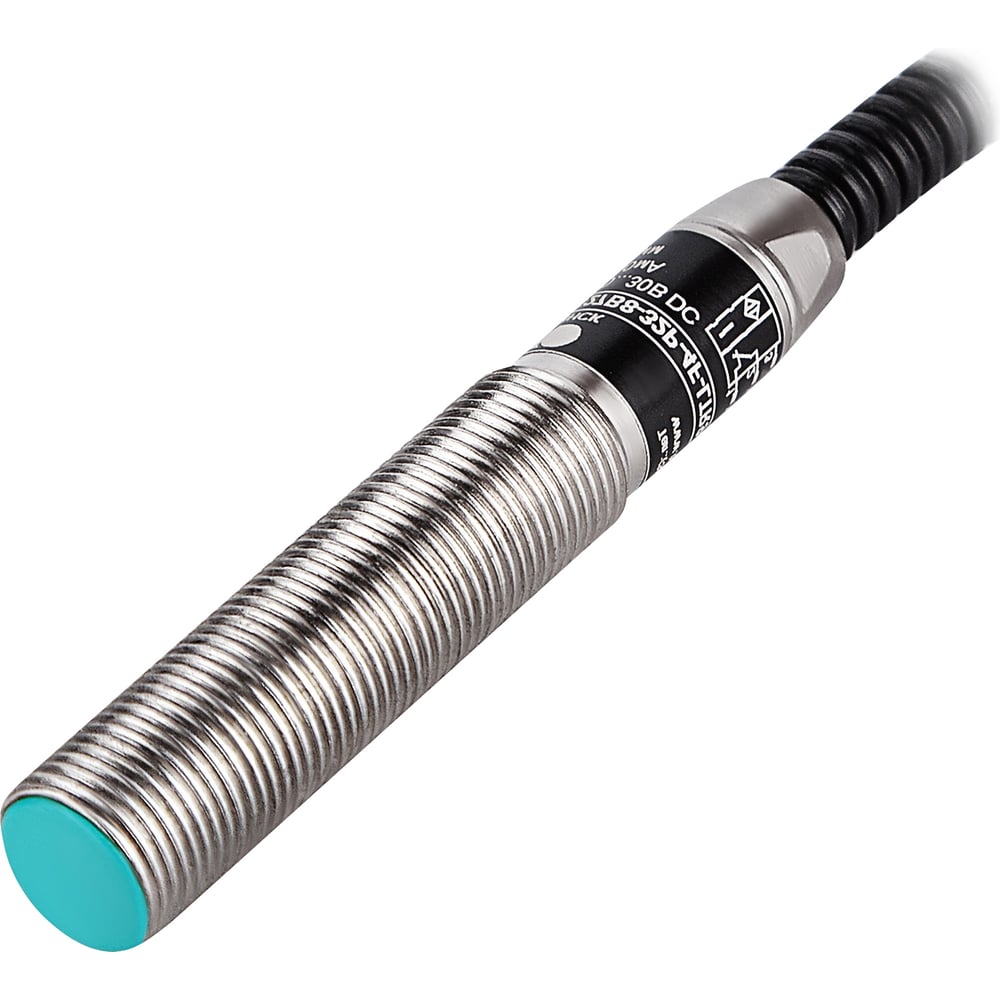 Изображение товара Индуктивный датчик ТЕКО ISBt AC27B8-32P-4F-LTR9-C-P1-0,2, Индуктивный датчик автотранспортного исполнения, Sn=4мм, корпус М12x1 Латунь заподлицо, 10 ... 30 DC, PNP NC, IP68, подключение кабель с разъемом 00-00043101