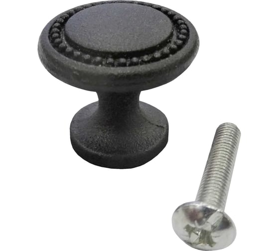 Изображение товара Ручка-кнопка Левша d25, (4 шт.) черный муар У8-1064.Ч