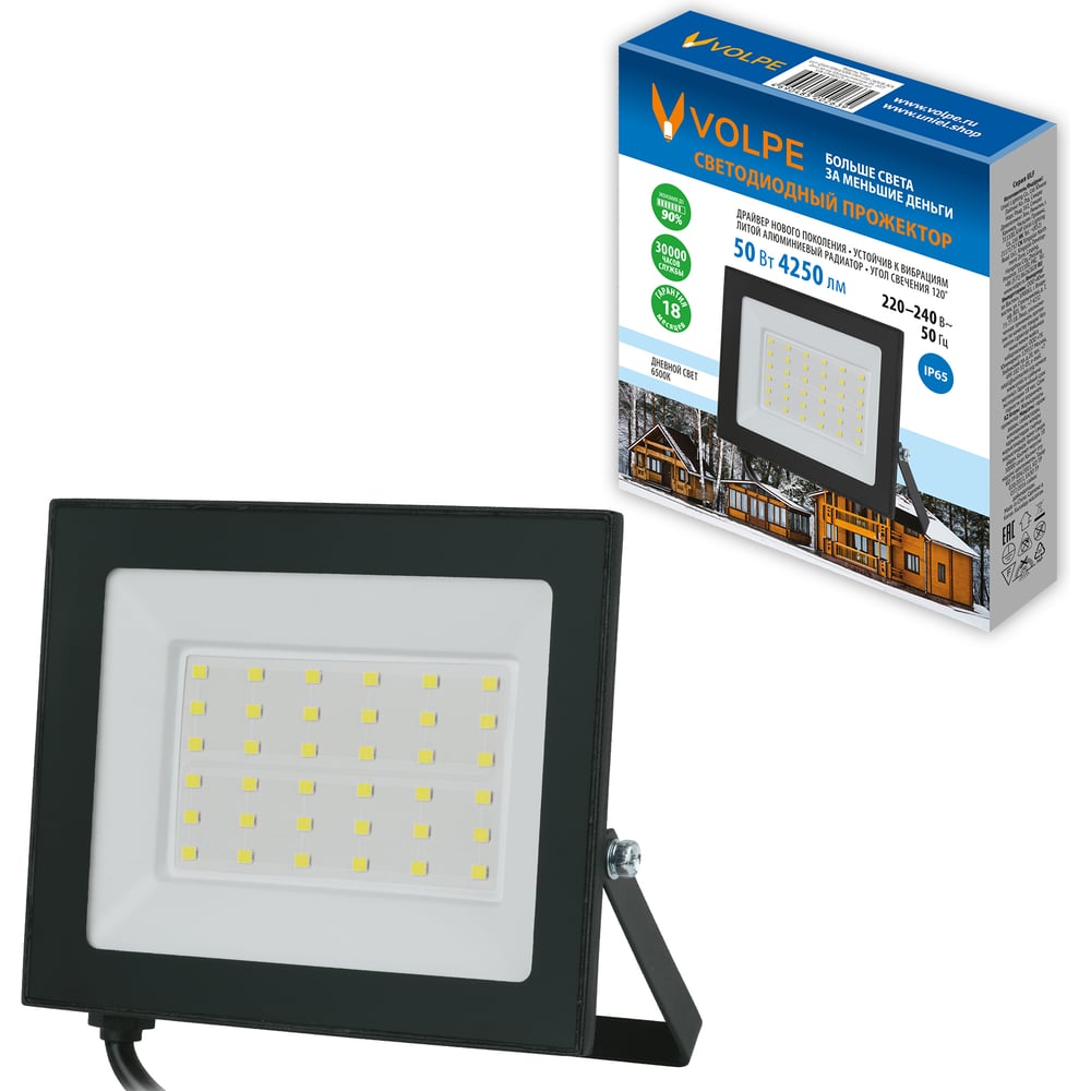 Изображение товара Светодиодный прожектор Volpe ULF-Q519 50W IP65 холодный белый 220-240V