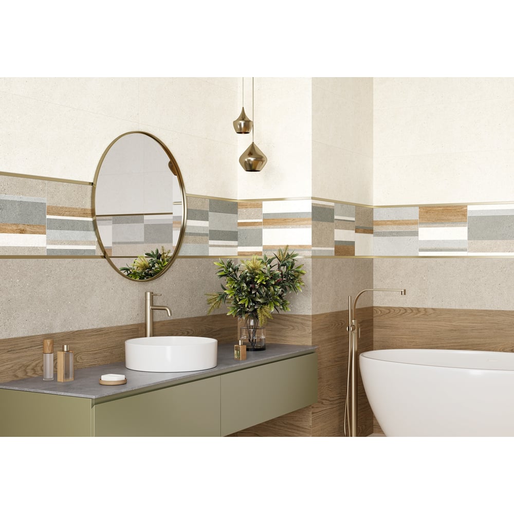 Изображение товара Облицовочная плитка AlmaCeramica Angola 300x900x8.5 белая для ванной кухни и жилых помещений