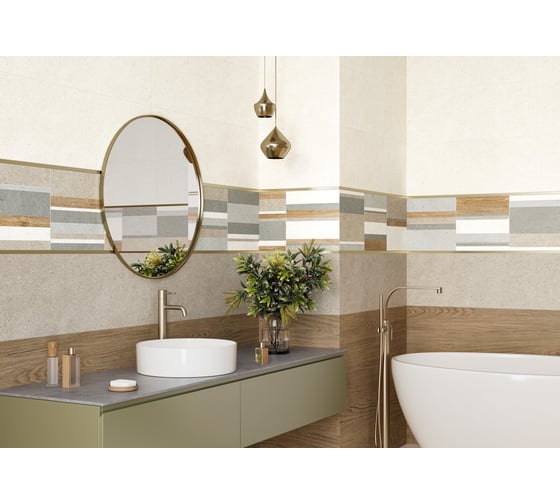 Изображение товара Плитка облицовочная AlmaCeramica Alma Ceramica Angola 300х900х8.5, 1.35м2, белый TWU3090AGL04R