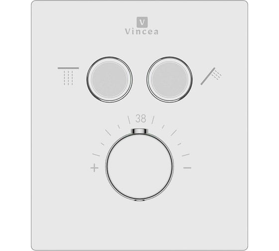 Изображение товара Встраиваемый смеситель для душа VINCEA двухфункциональный, термостатический, хром VSCV-321T-MCH