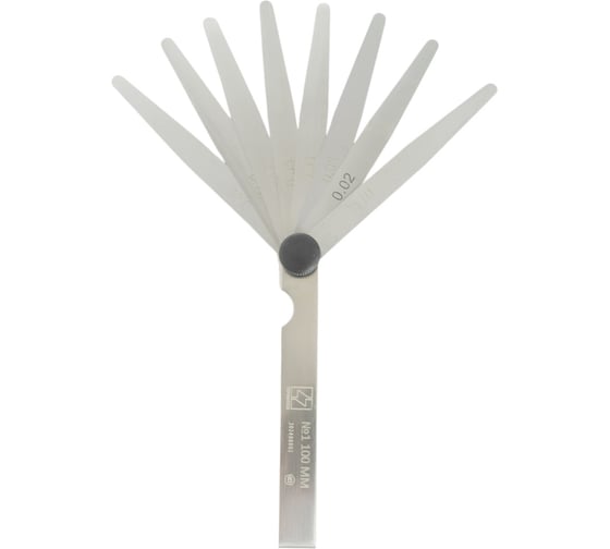 Изображение товара Набор щупов ТОЧИНТЕХ №1 (0.02 - 0.1мм), 9 пластин, 100мм ГОСРЕЕСТР 90277-23 pg01101