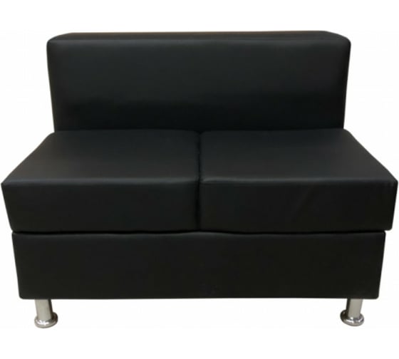 Изображение товара Секция дивана Мягкий офис Лайт двухместная черная ЛТ601ЧН