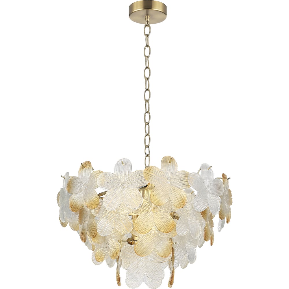 Изображение товара Подвесной светильник ST LUCE из стекла с золотистой арматурой, 6 ламп E14