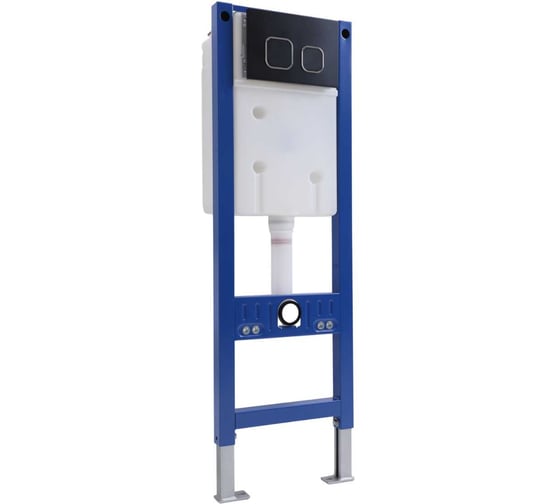 Изображение товара Комплект инсталляция Alcora Grant SLIM с кнопкой BLACK для подвесного унитаза SLIM3516BLACK