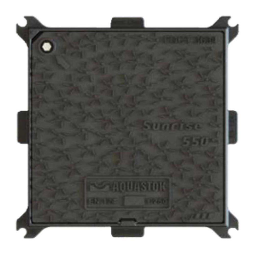 Изображение товара Люк чугунный квадратный Aquastok Sunrise 550 C250 55501 для канализации и водопровода
