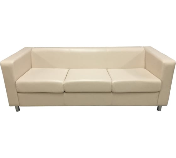 Изображение товара Диван Мягкий офис Аполло Люкс трехместный кремовый АПЛЮ301КРМ