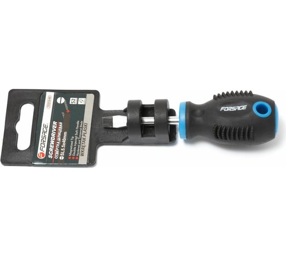 Изображение товара Шлицевая отвертка Forsage магнитная "Profi" S2 SL 5.5х30 мм, на пластиковом держателе 28242 F-70355030