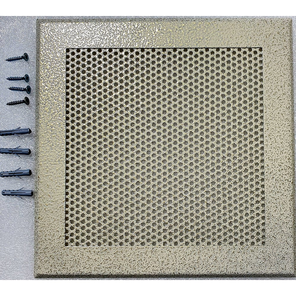 Изображение товара Решетка вентиляционная 300х300 мм стальная антик белая Вентмаркет