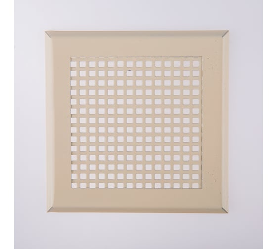 Изображение товара Решетка вентиляционная ООО Вентмаркет 100х100 мм, металлическая на магнитах, квадрат, кремовый VRQ001002