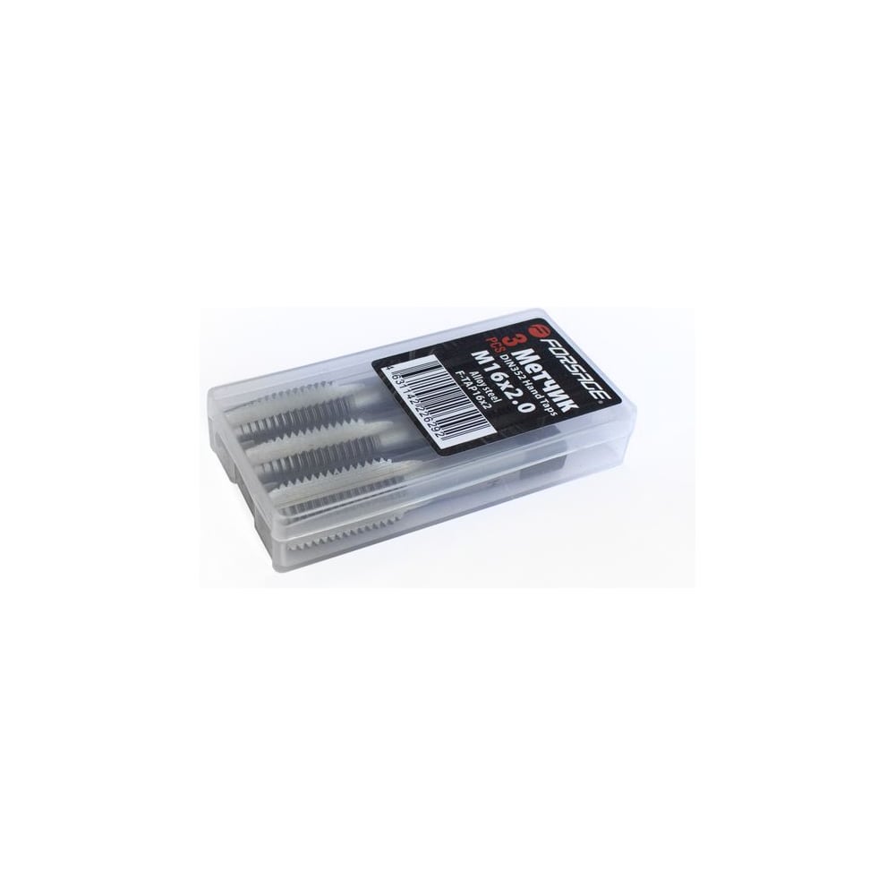 Метчик Forsage M16x2.0 (3шт), в пластиковом футляре F-TAP16x2(49125)