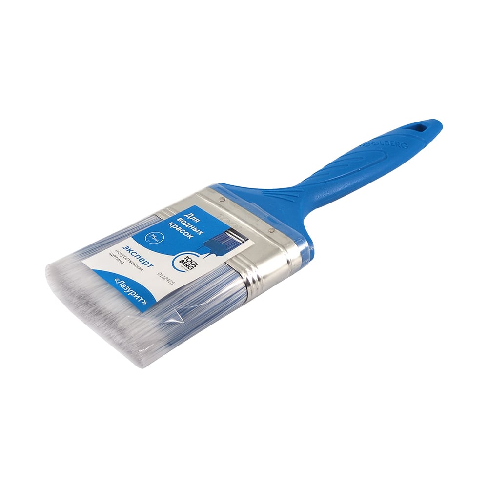 Изображение товара Плоская кисть Toolberg 0112425 Лазурит-Эксперт для акриловых и водных ЛКМ 75мм