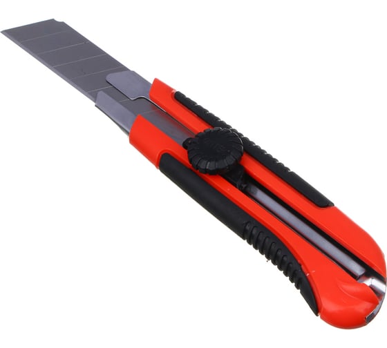 Изображение товара Нож универсальный ЕРМАК 25мм, метал.направ., Twist lock,TPR, блистер 685-031