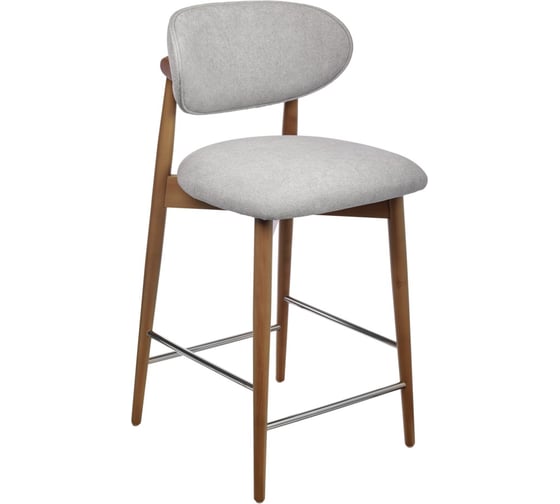 Изображение товара Стул полубарный BRADEX Lucas 3 серый букле с ножками цвета орех RF 0801