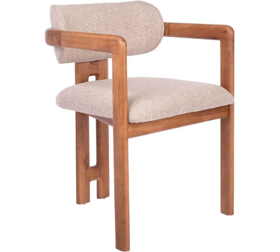 Изображение товара Стул BRADEX Rich рогожка латте с ножками цвета орех RF 0858