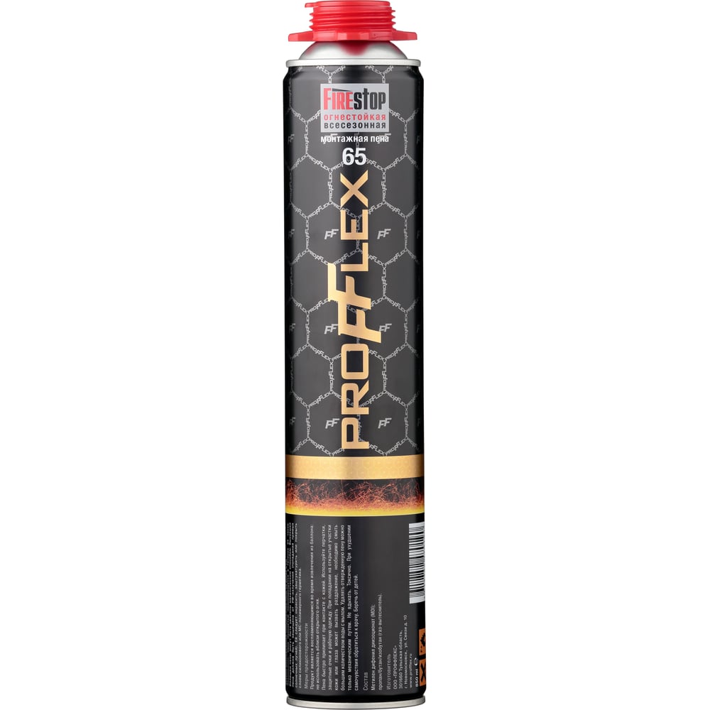 Изображение товара Противопожарная пена PROFFLEX FireStop 65 00201 аэрозоль для огнеустойчивых работ