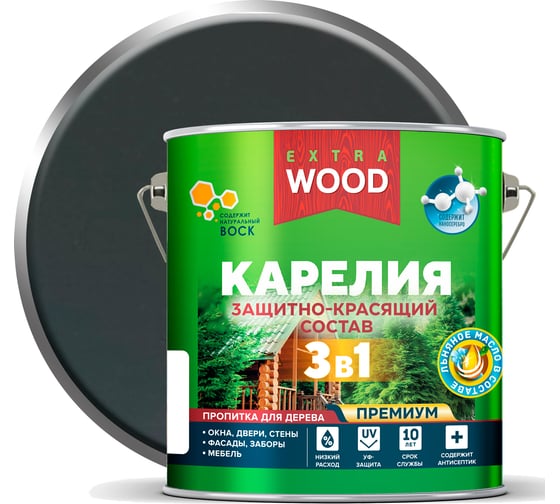 Изображение товара Защитно-красящий состав 3в1 для древесины FARBITEX Карелия Скандинавия 2.7 л 4300016886