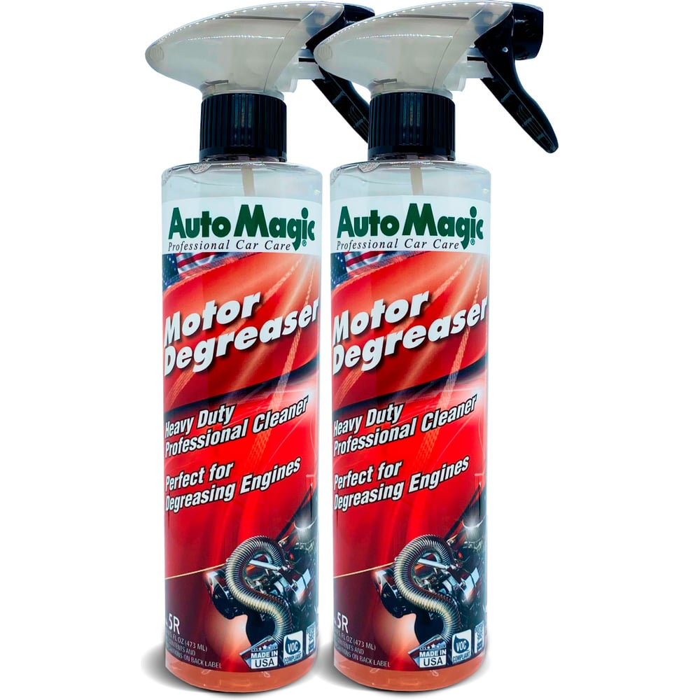 Изображение товара Очиститель двигателя AutoMagic MOTOR DEGREASER 2 шт 5R концентрат для бензиновых и дизельных двигат