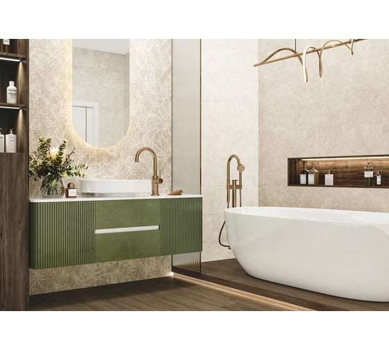 Изображение товара Плитка облицовочная Гарден / Garden AlmaCeramica 300х900х8,5 1,35м2 (5 шт в уп) бежевый TWU3090GAR14R