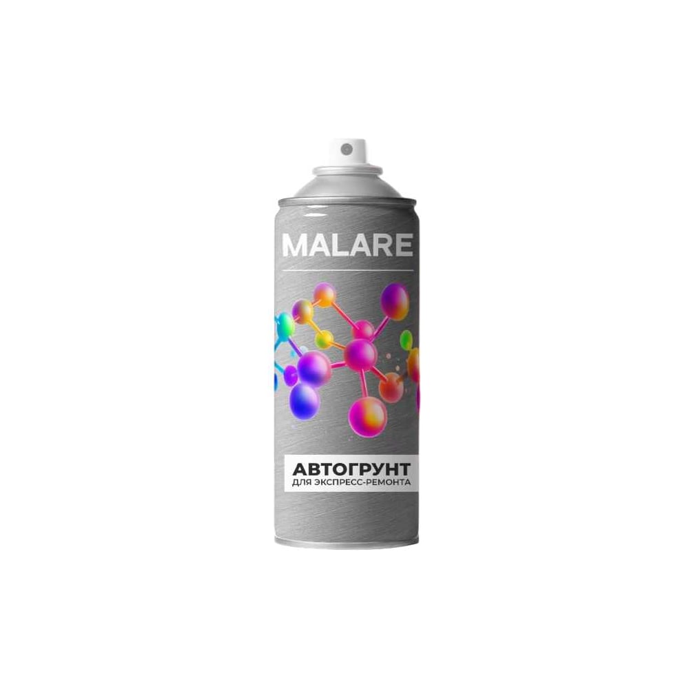Изображение товара Аэрозольный акриловый автогрунт MALARE RAL 9003 для пластика 520 мл