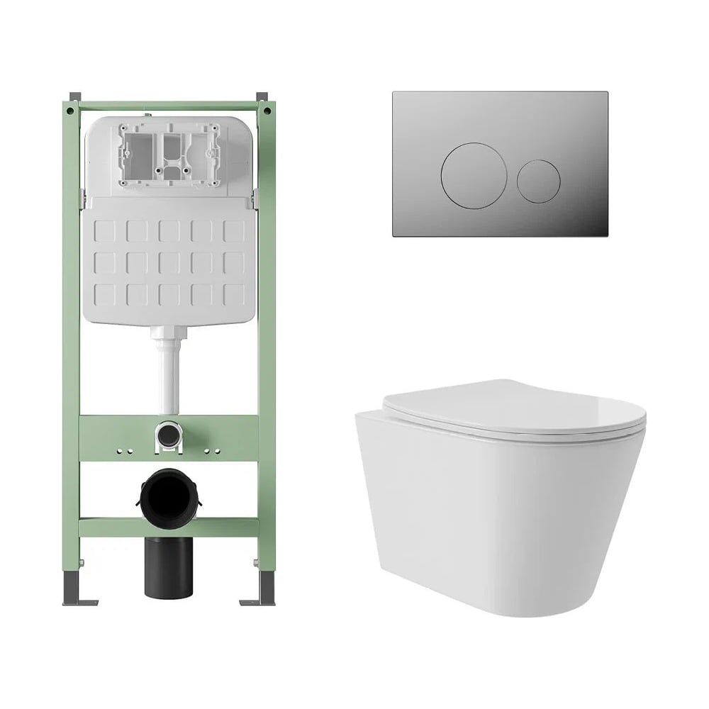 Изображение товара Комплект Alentori Инсталляция SITEMA с подвесным унитазом и панелью смыва