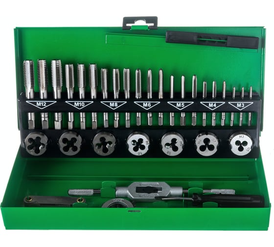 Изображение товара Набор плашек и метчиков Резолюкс 32 предмета 20032