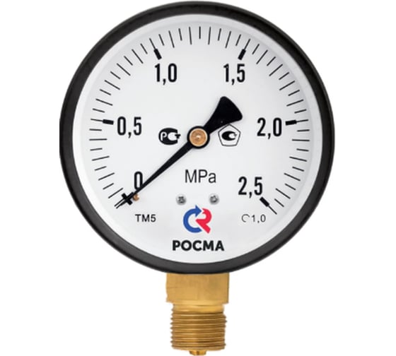 Изображение товара Манометр общетехнический РОСМА ТМ-510Р.00 (0-6кгс/см2) ДК100 М20x1.5, кл. точн. 1.5 D070-01335