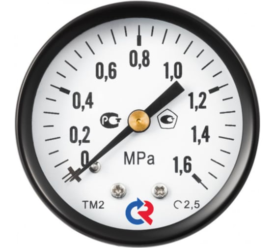 Изображение товара Манометр общетехнический РОСМА ТМ-510Т.00 (0-1.6MPa) ДК100 G1/2, кл. точн. 1.5 D070-06208