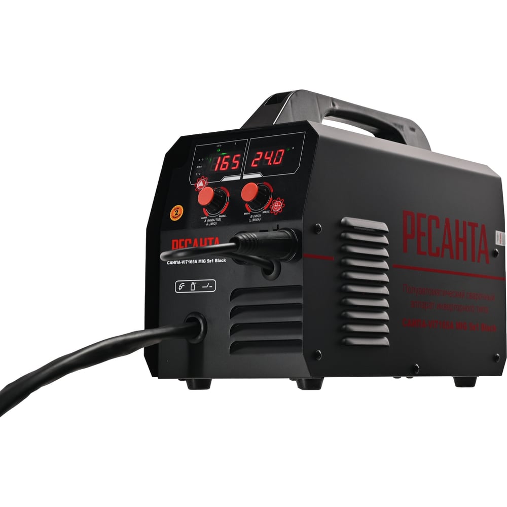 Изображение товара Сварочный полуавтомат Ресанта САИПА-VI7165А MIG 5в1 Black 900/65/228