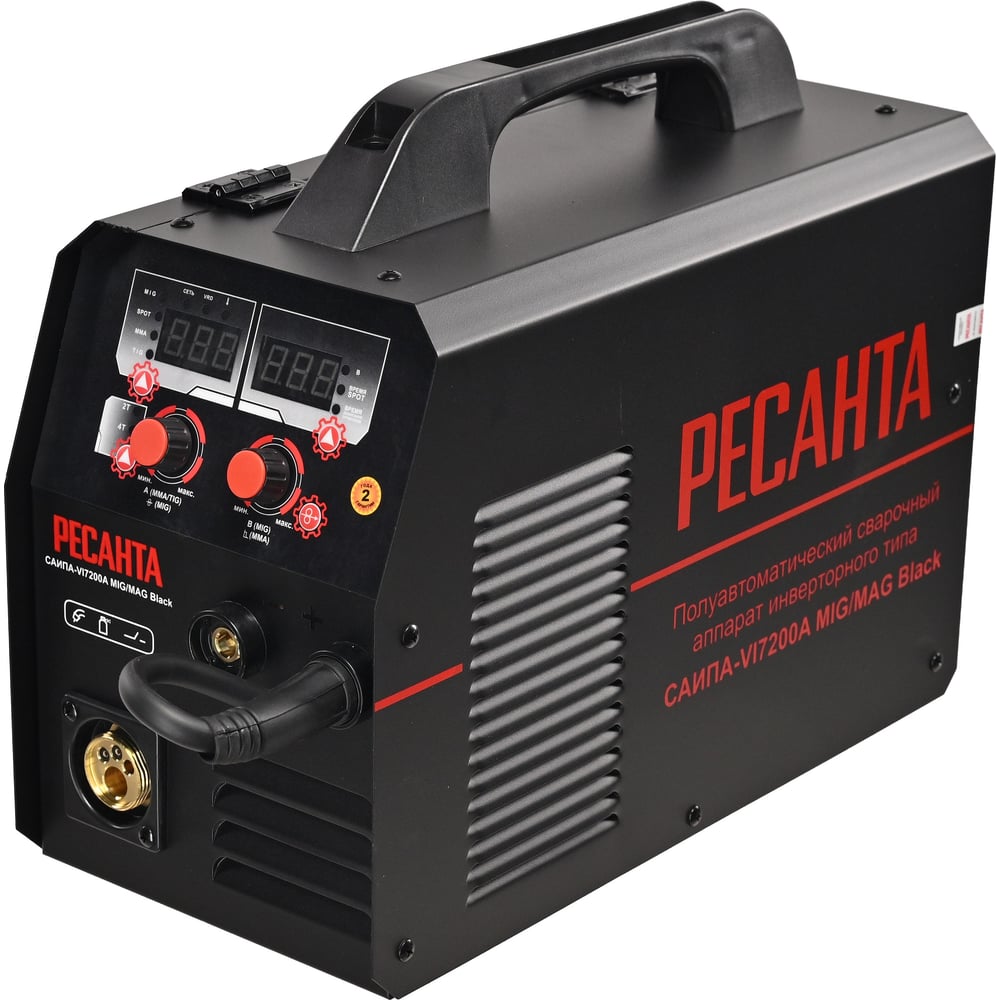Изображение товара Сварочный полуавтомат Ресанта САИПА-VI7200A MIG/MAG Black 900/65/227