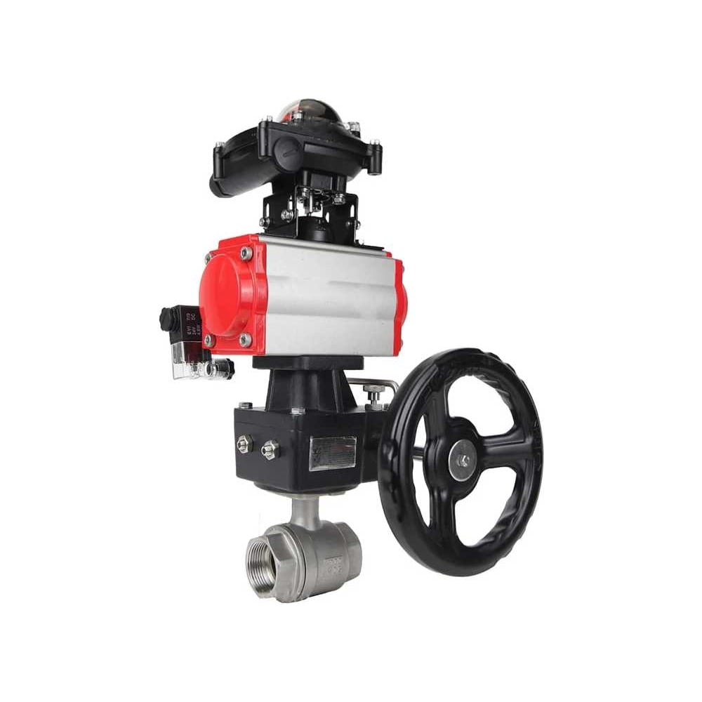 Изображение товара Кран шаровой DN.ru КШМП.316.230-ISO Ду80 Ру40 с пневмоприводом