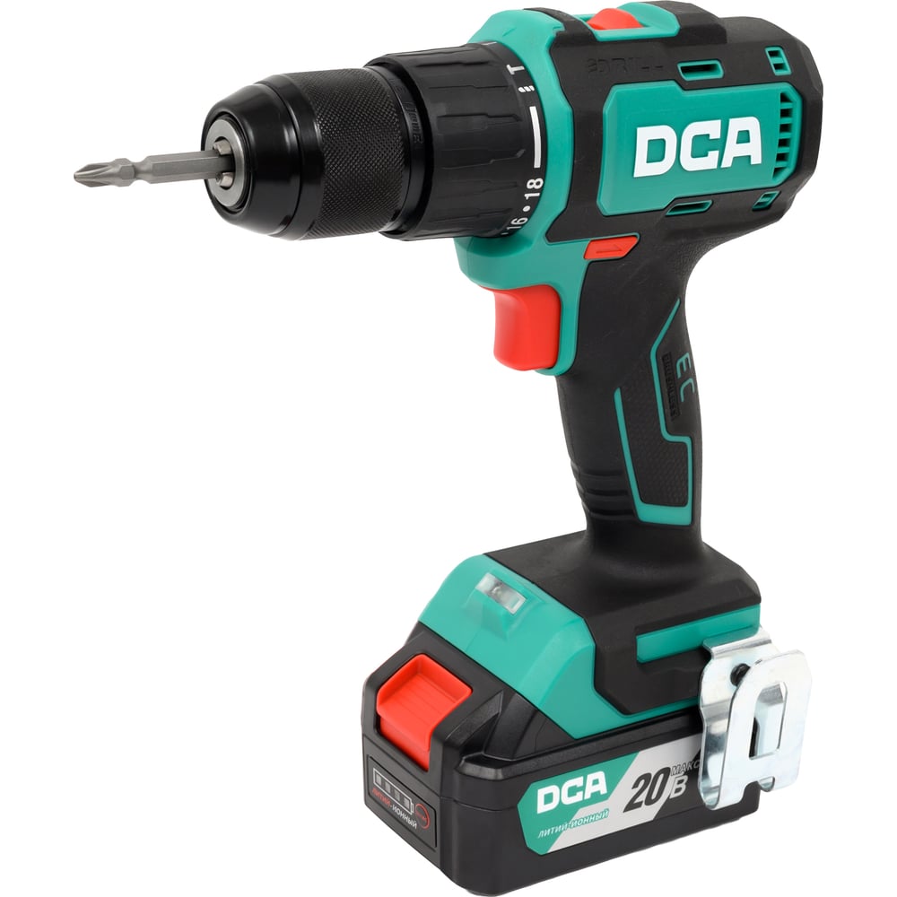 Изображение товара Аккумуляторная ударная дрель шуруповерт DCA ADJZ2055i TYPE EM 20В Li-Ion профессиональный