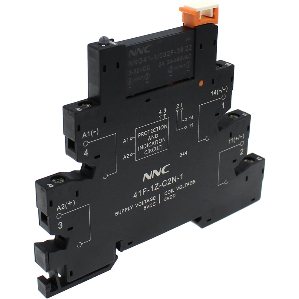 Изображение товара Интерфейсное твердотельное реле NNC NNG41-1/032F-38-D 2A на DIN-рейку