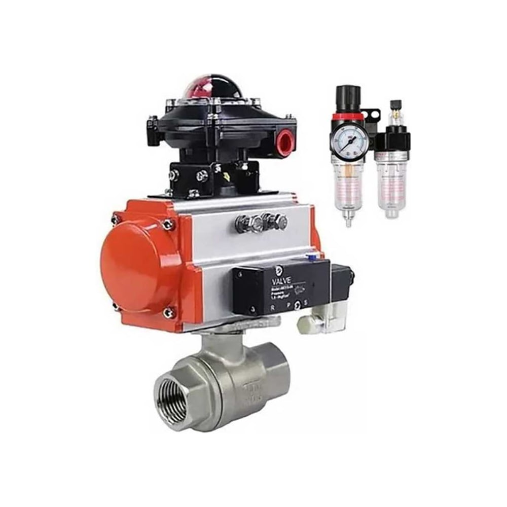 Изображение товара Кран шаровой DN50 Ру63 с пневмоприводом и разборной конструкцией