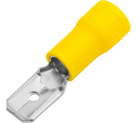 Изображение товара Кабельный разъем плоский изолированный «папа» Vell, РПИ-П 6,0-6,3, 100 шт 1379580