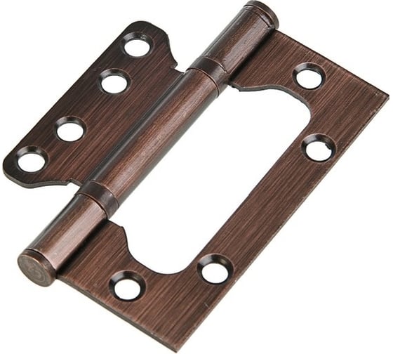 Изображение товара Петля-бабочка ТУНДРА 100х75х2.5 мм, универсальная, без врезки, цвет медь, 2 шт. 3001798