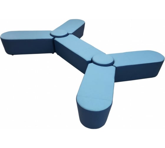 Изображение товара Комплект Мягкий офис Органика десятиместный сине-голубой КМОРГ1001СНГЛ