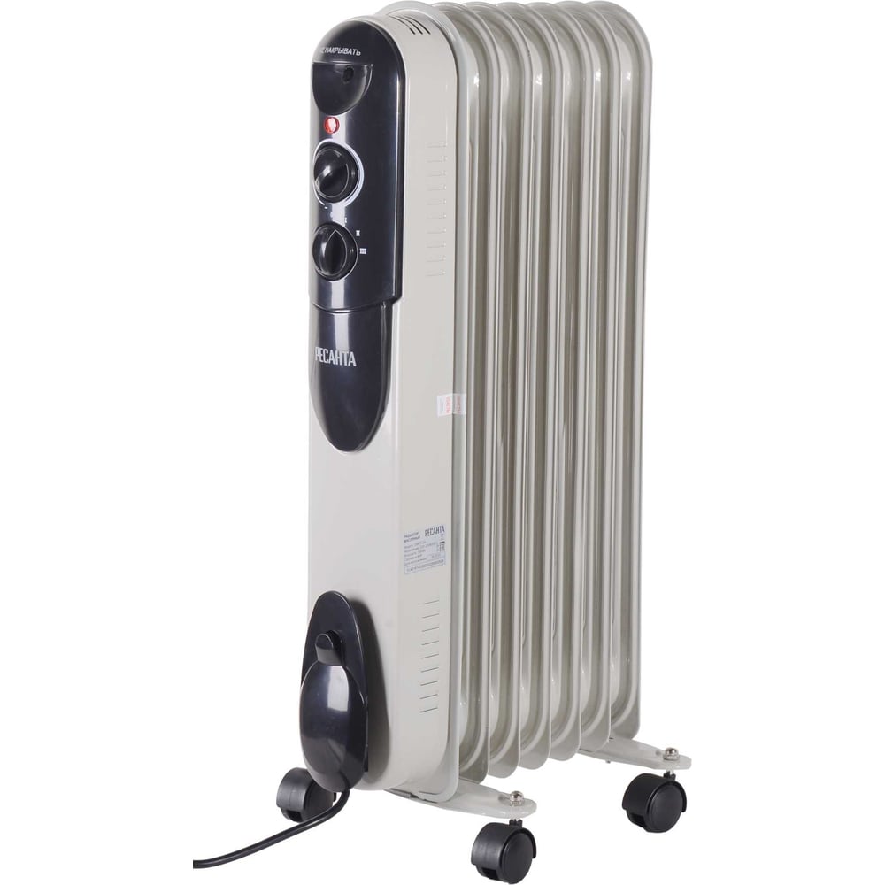 Изображение товара Масляный радиатор Ресанта ОМПТ-7А 67/3/28 для дома и офиса