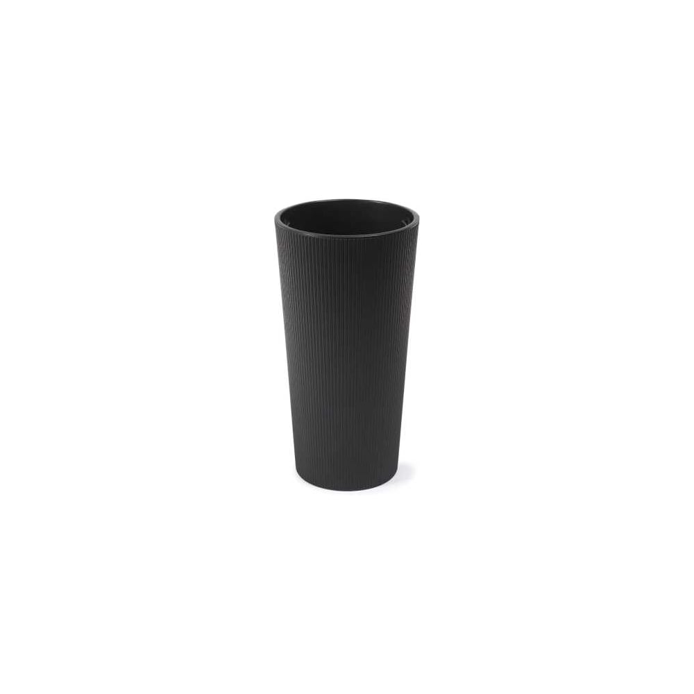 Изображение товара Кашпо SCHEURICH LILIA ECO recycled jumper d-30 h-60 см черный с вкладышем 070260